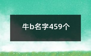 牛b名字459個(gè)