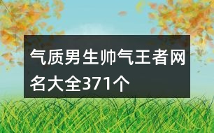 氣質男生帥氣王者網(wǎng)名大全371個