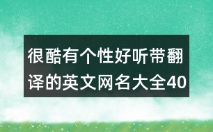 很酷有個性好聽帶翻譯的英文網名大全404個
