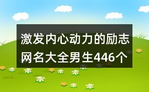 激發(fā)內(nèi)心動(dòng)力的勵(lì)志網(wǎng)名大全男生446個(gè)