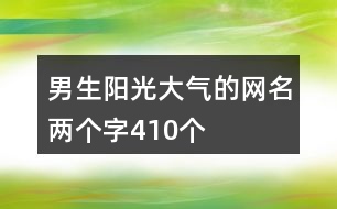 男生陽光大氣的網(wǎng)名兩個(gè)字410個(gè)