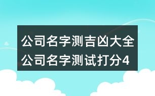 公司名字測(cè)吉兇大全,公司名字測(cè)試打分412個(gè)