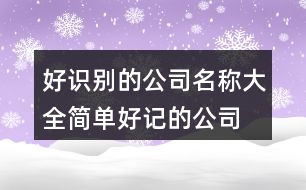好識(shí)別的公司名稱(chēng)大全,簡(jiǎn)單好記的公司名稱(chēng)421個(gè)