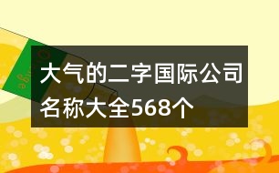 大氣的二字國(guó)際公司名稱(chēng)大全568個(gè)