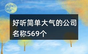好聽(tīng)簡(jiǎn)單大氣的公司名稱(chēng)569個(gè)