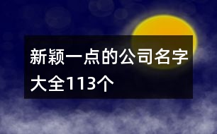新穎一點的公司名字大全113個