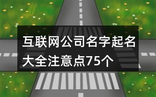 互聯網公司名字起名大全注意點75個