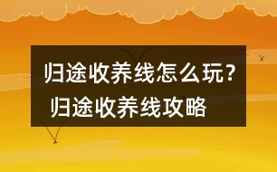 歸途收養(yǎng)線怎么玩？ 歸途收養(yǎng)線攻略