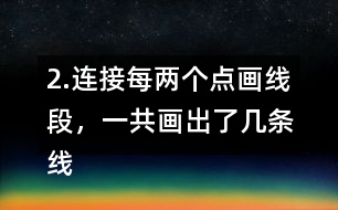 2.連接每兩個點畫線段，一共畫出了幾條線段？你能看出畫出的是什么圖形嗎？