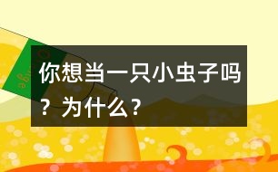 你想當一只小蟲子嗎？為什么？