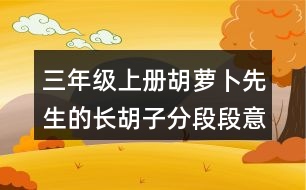 三年級(jí)上冊(cè)胡蘿卜先生的長胡子分段段意