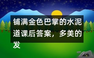 鋪滿金色巴掌的水泥道課后答案，多美的發(fā)現(xiàn)??！你在上學(xué)或放學(xué)路上看到了什么樣的景色？