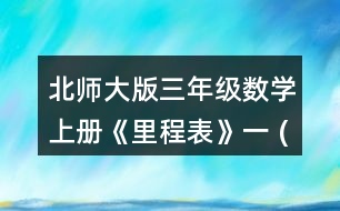 北師大版三年級數(shù)學(xué)上冊《里程表》（一） (1)填一埴。 (2)博物館到電影院一共990米，公園到電影院有多少米? (3)學(xué)校到博物館和學(xué)校到電影院哪段路程長?長多少米?