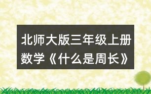 北師大版三年級(jí)上冊(cè)數(shù)學(xué)《什么是周長(zhǎng)》 求出下面圖形的周長(zhǎng)。