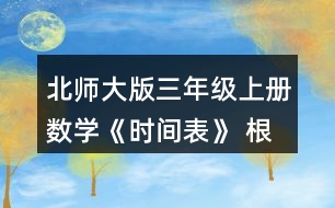 北師大版三年級(jí)上冊(cè)數(shù)學(xué)《時(shí)間表》 根據(jù)小蘭和古麗的話，將時(shí)間表補(bǔ)充完整。