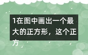 （1）在圖中畫(huà)出一個(gè)最大的正方形，這個(gè)正方形的邊長(zhǎng)是（）厘米。