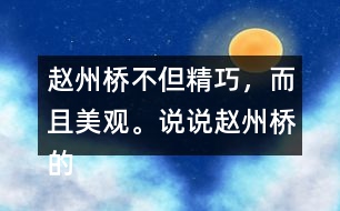 趙州橋不但精巧，而且美觀。說(shuō)說(shuō)趙州橋的“美”是如何體現(xiàn)的