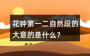 花鐘第一二自然段的大意的是什么？