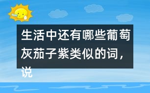 生活中還有哪些葡萄灰茄子紫類(lèi)似的詞，說(shuō)一說(shuō)