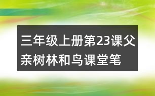 三年級(jí)上冊(cè)第23課父親、樹(shù)林和鳥(niǎo)課堂筆記重難點(diǎn)歸納