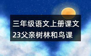 三年級(jí)語(yǔ)文上冊(cè)課文23父親、樹(shù)林和鳥(niǎo)課堂筆記常見(jiàn)多音字