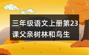 三年級語文上冊第23課父親、樹林和鳥生字組詞與多音字組詞