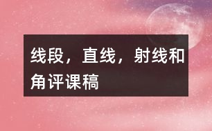 線段，直線，射線和角評課稿