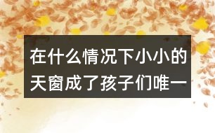 在什么情況下小小的天窗成了孩子們唯一的慰藉？