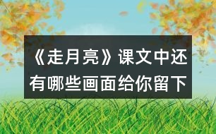 《走月亮》課文中還有哪些畫面給你留下了深刻的印象？和同學交流。