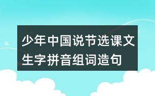 少年中國(guó)說（節(jié)選）課文生字拼音組詞造句