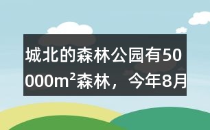 城北的森林公園有50000m2森林，今年8月份這片森林一共吸收了多少二氧化碳?