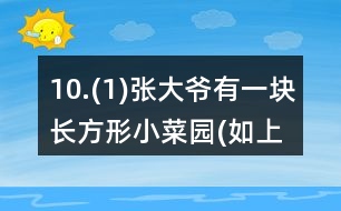 10.(1)張大爺有一塊長(zhǎng)方形小菜園(如上圖)，他想用籬笆圍起來(lái)，需要籬笆多少米? (2)如果兩個(gè)公司所售的籬笆質(zhì)量相同，你能幫張大爺推薦一下，選用哪家公司的比較合算?你是怎樣想的?與同伴進(jìn)行交流。