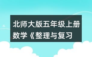 北師大版五年級上冊數(shù)學(xué)《整理與復(fù)習(xí) 鞏固應(yīng)用》  2.想一想，填一填。