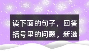 讀下面的句子，回答括號里的問題?！靶伦涛丁敝傅氖鞘裁?？