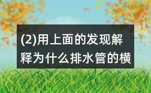 (2)用上面的發(fā)現(xiàn)解釋為什么排水管的橫截面都是圓形的。