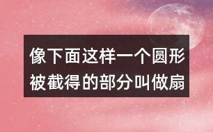 像下面這樣一個(gè)圓形被截得的部分叫做扇環(huán)。你能求出下面扇環(huán)的面積嗎？