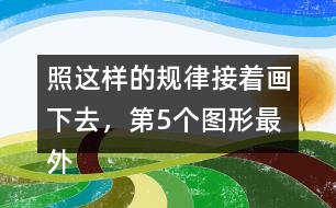 照這樣的規(guī)律接著畫下去，第5個圖形最外圈有多少個小正方形?你能解釋這其中的道理嗎?