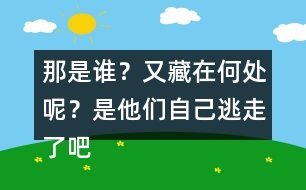 那是誰？又藏在何處呢？是他們自己逃走了吧……這樣表達(dá)好處在哪里？