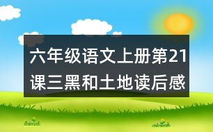 六年級(jí)語(yǔ)文上冊(cè)第21課三黑和土地讀后感