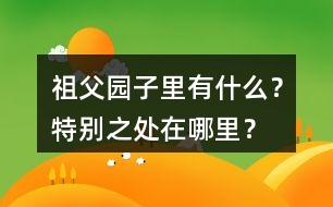 祖父園子里有什么？特別之處在哪里？