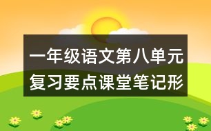 一年級語文第八單元復(fù)習(xí)要點(diǎn)課堂筆記形近字