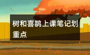 樹(shù)和喜鵲上課筆記劃重點(diǎn)
