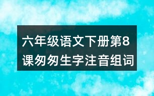 六年級(jí)語文下冊(cè)第8課匆匆生字注音組詞