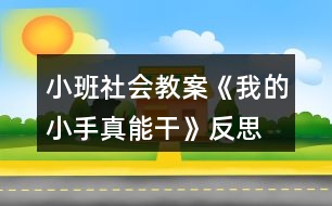小班社會教案《我的小手真能干》反思