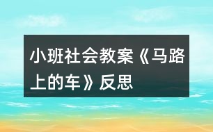 小班社會(huì)教案《馬路上的車》反思
