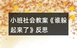 小班社會(huì)教案《誰躲起來了》反思
