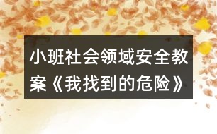 小班社會領(lǐng)域安全教案《我找到的危險》反思