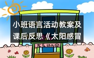 小班語(yǔ)言活動(dòng)教案及課后反思《太陽(yáng)感冒了》