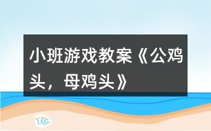 小班游戲教案《公雞頭，母雞頭》