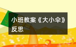 小班教案《大、小傘》反思